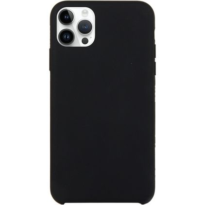 Mobigear Rubber Touch iPhone 15 Pro Siliconen Hoesje Backcover - Zwart