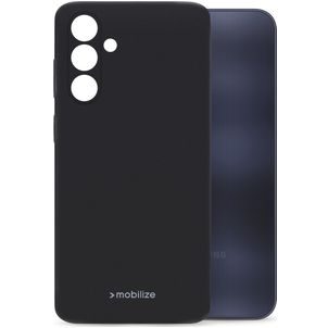 Mobilize Rubber Gelly Samsung Galaxy S25 Hoesje Flexibel TPU Backcover - Zwart