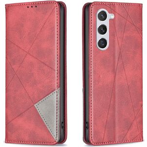 Mobigear Rhombus Slim Samsung Galaxy S24 Hoesje Bookcase - Rood