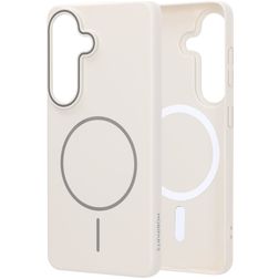Mobiparts Slim Line Samsung Galaxy S26 MagSafe Hoesje Hardcase Backcover - Off White