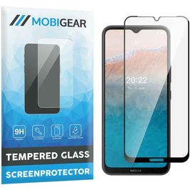 Mobigear Premium Nokia C21 Plus Glazen Screenprotector - Case Friendly - Zwart