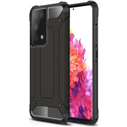 Mobigear Outdoor Samsung Galaxy S21 Ultra Hoesje Hardcase Backcover Shockproof - Zwart