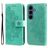 Mobigear Flowers Samsung Galaxy S26 FE Hoesje Bookcase Portemonnee - Groen