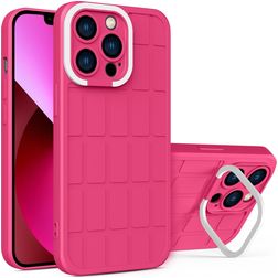 Mobigear Cube iPhone 14 Plus Hoesje Hardcase Backcover met Standaard - Magenta