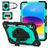 Mobigear SureGrip Xtreme iPad 10 (2022) Hoes Hard Kunststof,Siliconen Backcover + Stylus Houder + Schouderband + Standaard - Zwart / Turquoise