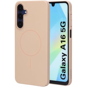 Mobiparts Slim Line Samsung Galaxy A16 MagSafe Hoesje Hardcase Backcover - Dune Sand