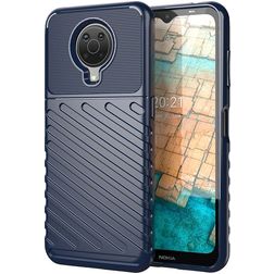 Mobigear Groove Nokia G10 Hoesje Flexibel TPU Backcover - Blauw