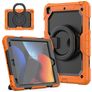 Mobigear RingGuard iPad 9 (2021) Hoes Hard Kunststof,Siliconen Backcover + Standaard - Zwart / Oranje