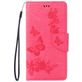 Mobigear Butterfly iPhone SE (2020) Hoesje Bookcase Portemonnee - Magenta