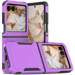 Mobigear Heavy Armor Motorola Razr 50 Hoesje Hardcase Backcover Shockproof - Paars