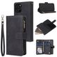 Mobigear Zipper iPhone 12 Pro Max Hoesje Bookcase Portemonnee - Zwart