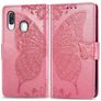 Mobigear Butterfly Samsung Galaxy A40 Hoesje Bookcase Portemonnee - Roze