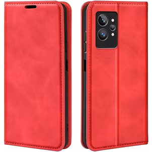 Mobigear Retro Slim Realme GT2 Pro Hoesje Bookcase Portemonnee - Rood