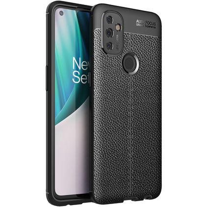 Mobigear Luxury OnePlus Nord N100 Hoesje Flexibel TPU Backcover - Zwart