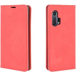 Mobigear Retro Slim Motorola Edge Plus Hoesje Bookcase Portemonnee - Rood