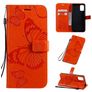 Mobigear Butterfly Samsung Galaxy A71 Hoesje Bookcase Portemonnee - Oranje