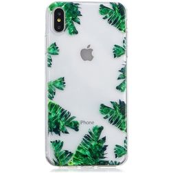 Mobigear Design iPhone XS Max Hoesje Flexibel TPU Backcover - Bananenblad