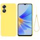 Mobigear Rubber Touch OPPO A17 Siliconen Hoesje Backcover - Geel