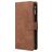 Mobigear Zipper Samsung Galaxy A71 Hoesje Bookcase Portemonnee - Bruin