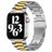 Mobigear Antwerp Stalen Apple Watch Bandje Vouwsluiting - 49/46/45/44 mm - Goud / Zilver