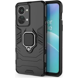 Mobigear Armor Ring OnePlus Nord 2T 5G Hoesje Hardcase Backcover Shockproof met Ringhouder - Zwart