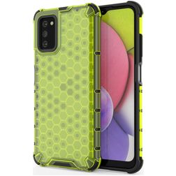 Mobigear Honeycomb Samsung Galaxy A03s Hoesje Hardcase Backcover Shockproof - Groen