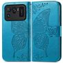 Mobigear Butterfly POCO C40 Hoesje Bookcase Portemonnee - Blauw