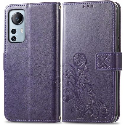 Mobigear Clover Xiaomi 12 Lite Hoesje Bookcase Portemonnee - Paars