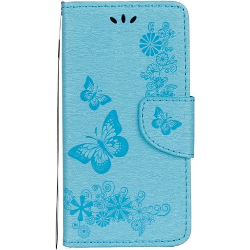 Mobigear Butterfly iPhone XS Hoesje Bookcase Portemonnee - Blauw