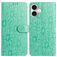 Mobigear Flowers iPhone 17 Hoesje Bookcase Portemonnee - Groen