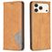 Mobigear Rhombus Slim iPhone 17 Pro Hoesje Bookcase - Cognac