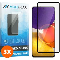 Mobigear Premium Samsung Galaxy A82 5G Glazen Screenprotector - Case Friendly - Zwart (3-Pack)