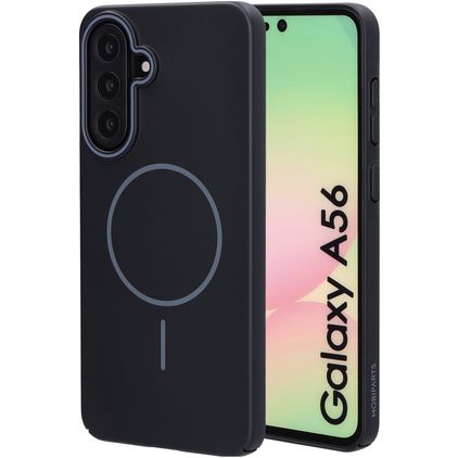 Mobiparts Slim Line Samsung Galaxy A56 MagSafe Hoesje Hardcase Backcover - Onyx Black