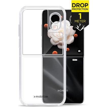 Mobilize Naked Protection Doorzichtig HONOR Magic V Flip Hoesje Hardcase Backcover Shockproof - Transparant