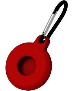 Mobigear Circle Key Apple AirTag Hoesje Flexibel TPU Sleutelhanger - Rood