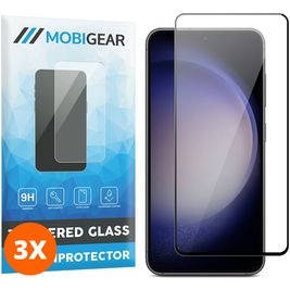 Mobigear Premium Samsung Galaxy S23 FE Glazen Screenprotector - Case Friendly - Zwart (3-Pack)