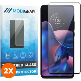 Mobigear Premium Motorola Edge (2022) Glazen Screenprotector - Case Friendly - Zwart (2-Pack)