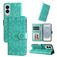 Mobigear Sunflower Samsung Galaxy S25 Edge Hoesje Bookcase Portemonnee - Groen