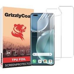 GrizzlyCoat HONOR Magic 4 Pro Hydrogel TPU Screenprotector - Case Friendly + Installatie Frame (2-Pack)