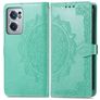 Mobigear Mandala OnePlus Nord CE 2 Hoesje Bookcase Portemonnee - Groen