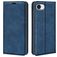 Mobigear Retro Slim iPhone 16e Hoesje Bookcase Portemonnee - Donkerblauw