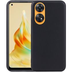 Mobigear Colors OPPO Reno 8T 4G Hoesje Flexibel TPU Backcover - Zwart