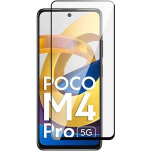 Mobigear Premium POCO M4 Pro 5G Glazen Screenprotector - Case Friendly - Zwart
