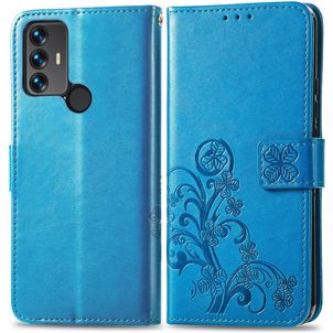 Mobigear Clover TCL 30 SE Hoesje Bookcase Portemonnee - Blauw