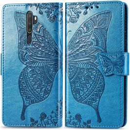 Mobigear Butterfly OPPO A5 (2020) Hoesje Bookcase Portemonnee - Blauw