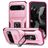 Mobigear Armor Ring Cam Slide Google Pixel 9 Pro XL Hoesje Hardcase Backcover Shockproof met Ringhouder en Camera Slider - Roze