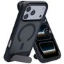 Mobiparts Hardcover iPhone 17 Pro Max MagSafe Hoesje Hardcase Backcover met Standaard - Satin Black