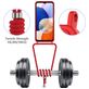 Mobigear Lanyard Card Samsung Galaxy S24 FE Siliconen Hoesje met koord en Pasjeshouder - Rood