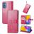 Mobigear Clover Samsung Galaxy M52 Hoesje Bookcase Portemonnee - Magenta