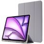 Mobigear Tri-Fold Gel iPad Air 13 Inch (2026) Hoes TPU,Kunstleer Bookcase + Stylus Houder - Grijs